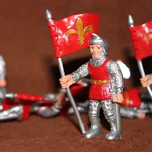 Château de Rome médiéval chevalier Miniature guerriers spartiates croisés garde de cavalerie soldat 