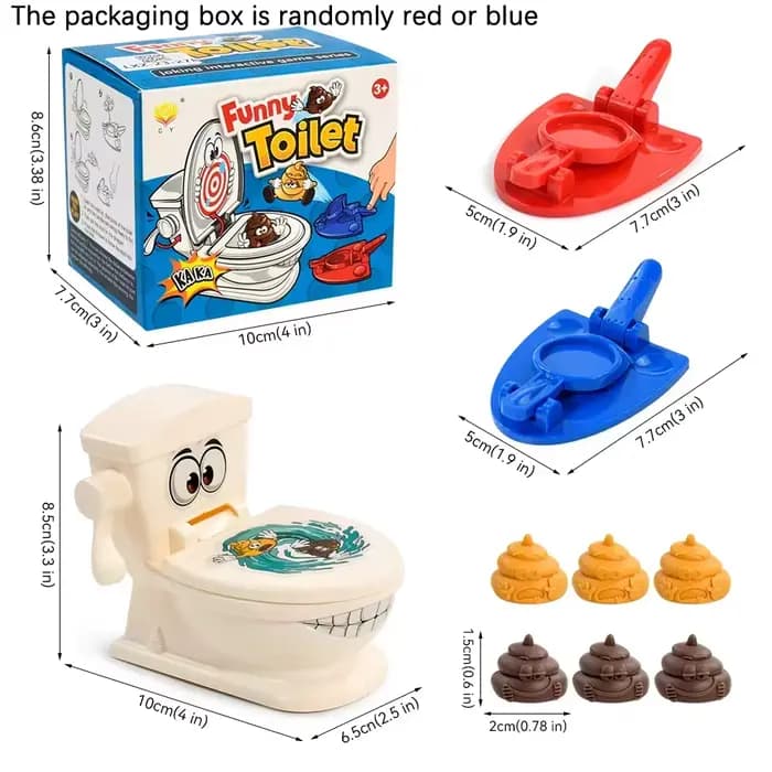 Jeu de bureau de jouet de caca, jeu de collection de lancement de toilettes, jouet interactif à doub