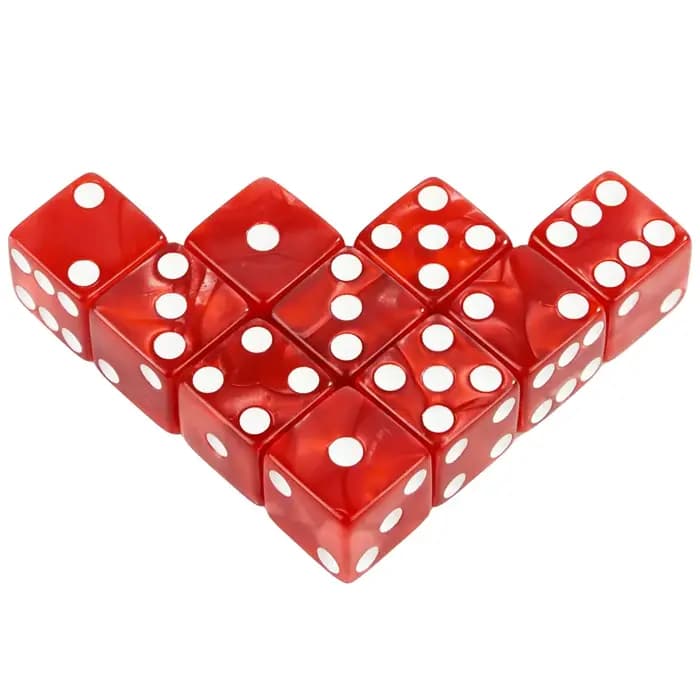Jeu de dés à 6 faces 16mm marbre acrylique D6 jeu de dés pour DND, RPG, plateau ame ou enseignement 