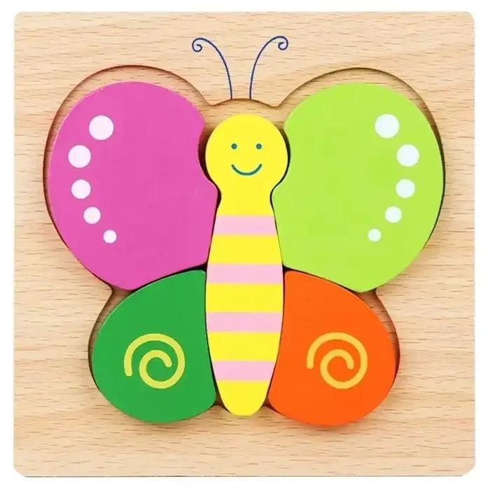 Jouets éducatifs Montessori pour bébés, Puzzle 3D en bois, trafic d'animaux, jeux cognitifs éducatif