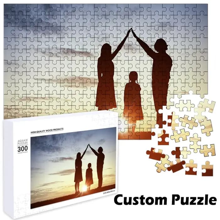 Puzzles personnalisés personnalisés, 108/200/300/500/1000 pièces, loisirs faits à la main, cadeaux u
