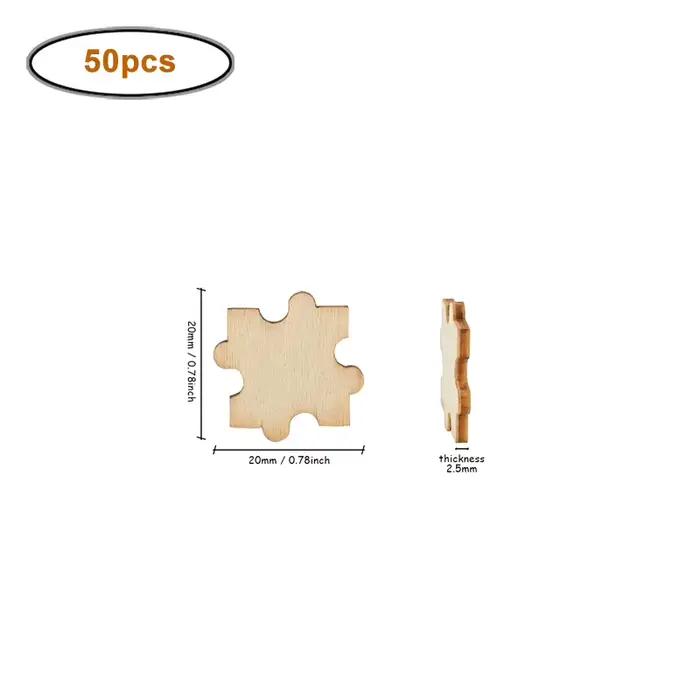 Puzzle en bois inachevé 2/3/4cm, 50 pièces, bricolage, Puzzle vierge, pièces de Puzzle en bois pour 