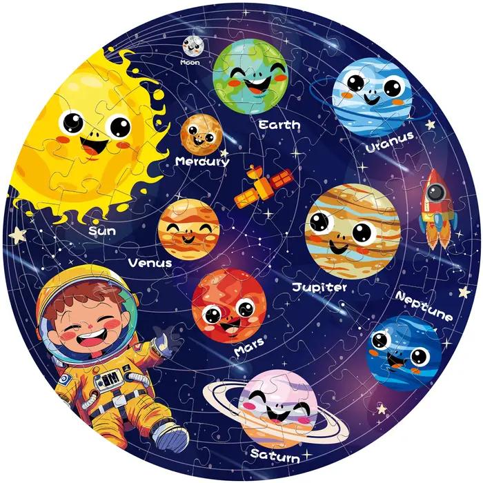 Puzzles lumineux amusants pour enfants, 70 pièces, puzzle de sol créatif, jouet d'apprentissage éduc
