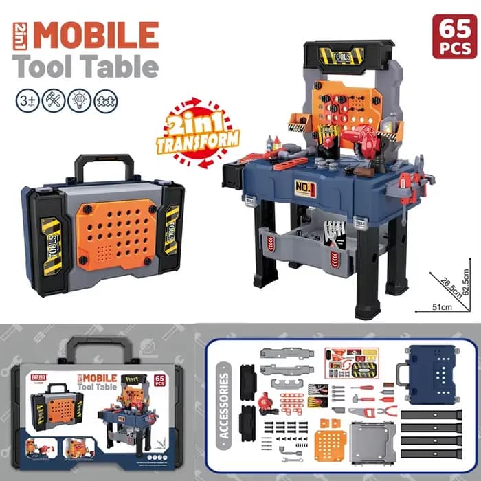 Ensemble d'outils pour enfants avec outils réalistes, jeu de simulation de chantier, table de travai