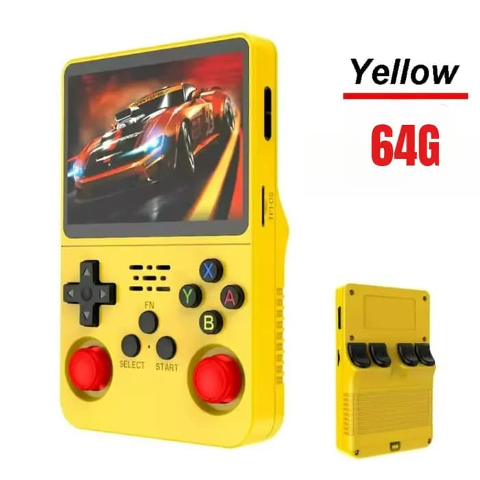 Console de jeu portable R36S, écran IPS 3,5 pouces, 64 Go, jeux rétro classiques, lecteur de jeux vi