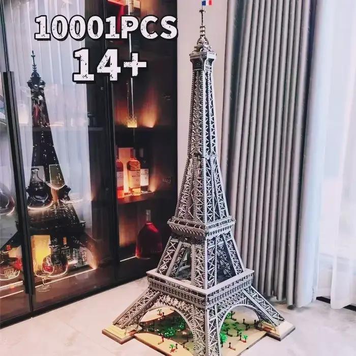 Grand modèle d'architecture de la Tour Eiffel, jouets de décoration pour la maison, blocs de constru