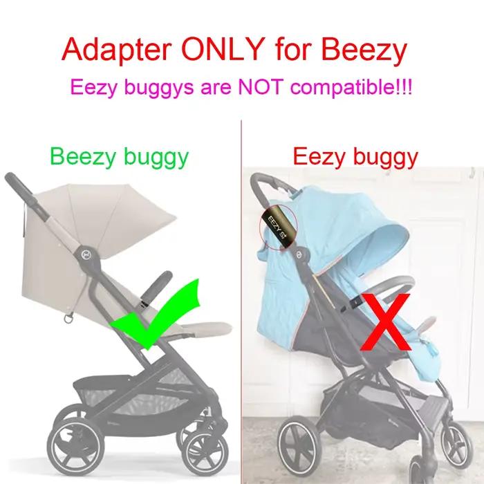 Adaptateur de poussette pour Cybex Beezy Buggy (pas pour Eezy) et Aton Cloud Q/Z Maxi-Cosi Nuna, con
