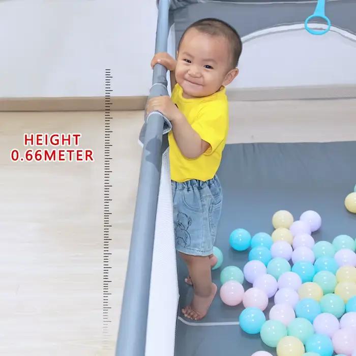 Parc pour bébé 150x180CM, barrière de sécurité pour enfants, clôture pour aire de jeux antidérapante