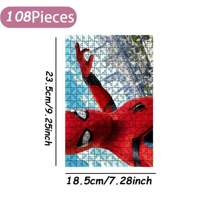 Puzzle en bois Marvel Spider-Man 108/200/300/500/1000 pièces, cadeau de haute qualité, jeu de fête a