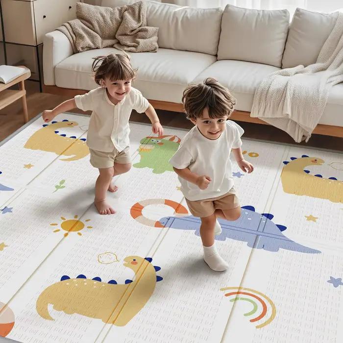 Tapis de jeu pliable pour bébé, tapis de jeu imperméable PIGLOG pour bébés et tout-petits, tapis de 