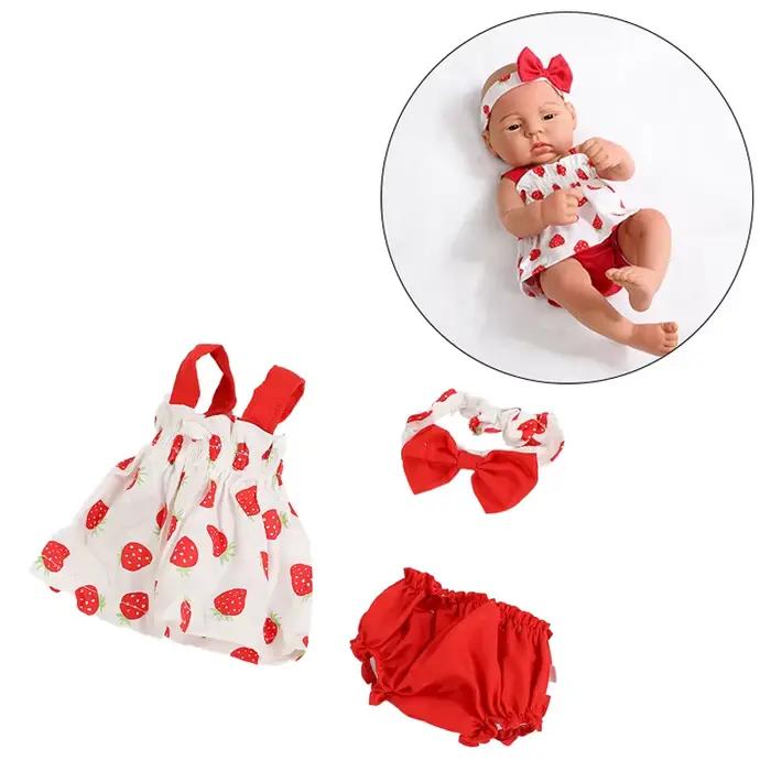 Vêtements de poupée robe combinaison gilet pour 40cm nouveau bébé Reborn poupée américaine bébé fill