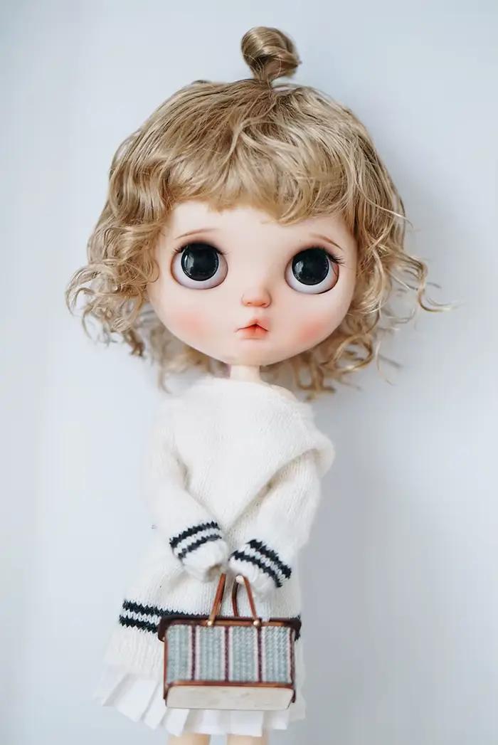 Poupée Blythes ultraviolette, s'adapte à 1/6, taille 9-10, mode, petit pincement amovible, imitation