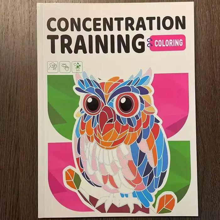 Livre de coloriage pour enfants pour l'entraînement à la concentration, pages à colorier à motifs, l