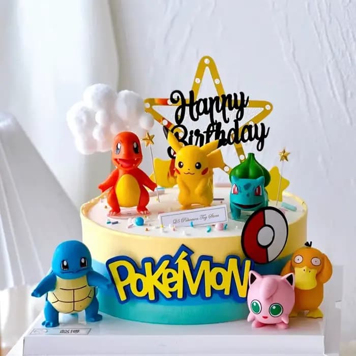 Décoration de gâteau Pokemon Pikachu, 13 pièces/ensemble, figurine de dessin animé, fournitures de d