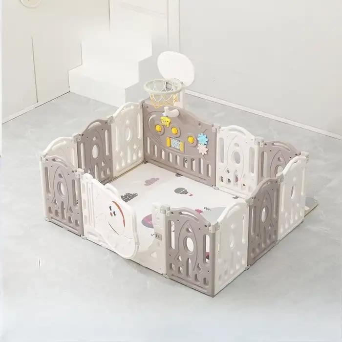Parc pliable pour bébé avec toboggan, centre d'activité d'escalade, clôture de sécurité intérieure p