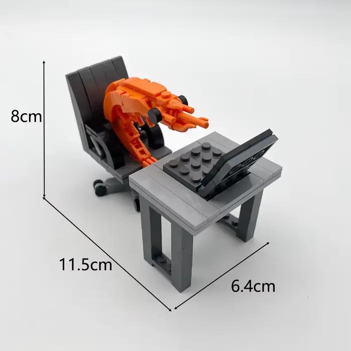 Kit de construction MOC : Figurines de crevettes à assembler – Jouet créatif de parodie pour garçons