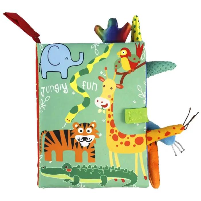 Jouet d'apprentissage précoce pour bébé de 0 à 36 mois, livre en tissu avec queue, son interactif Pa