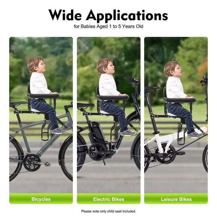 Siège avant avec garde-corps et pédale de protection, siège enfant, siège vélo, chargement jusqu'à 8