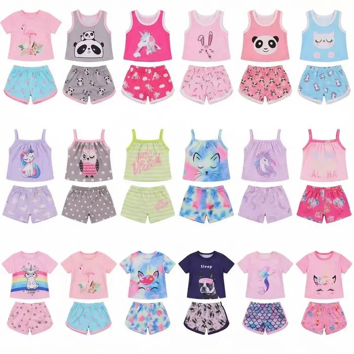 Vêtements de poupée d'été à manches courtes pour poupée américaine de 18 pouces et poupée bébé de 43