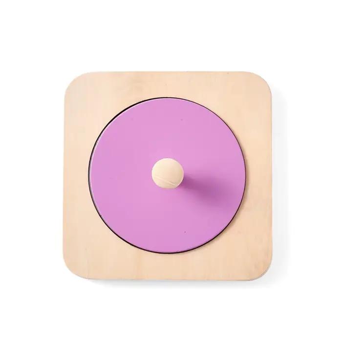 Kit de jeu Montessori Mirror Peekaboo Knob Puzzle Medium Spinning Drum Ball Toys, Tout-petits de 6 à