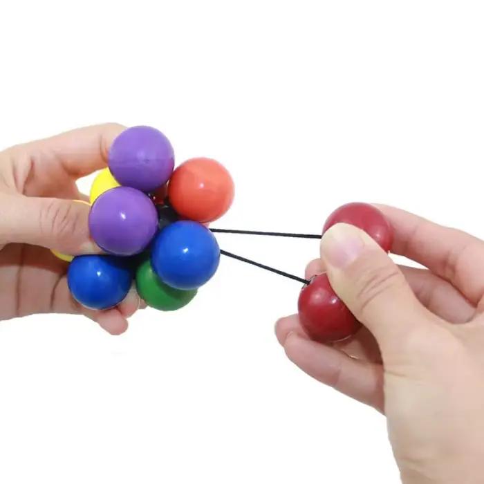 Jouet Fidget créatif pour adultes et enfants, anti-Stress, boule colorée élastique, boule de décompr