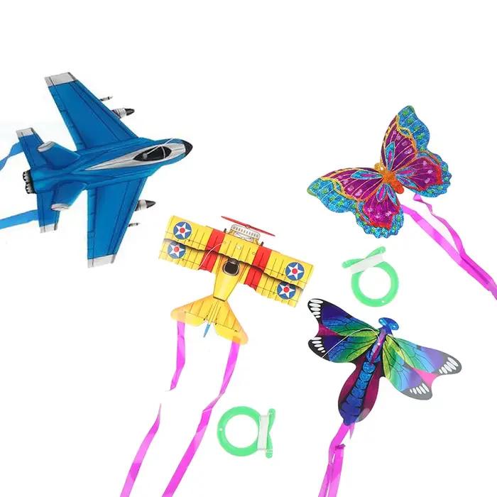 Cerf-volant de poche coloré pour enfants, jouet de sport amusant en plein air, logiciel de vol, faci