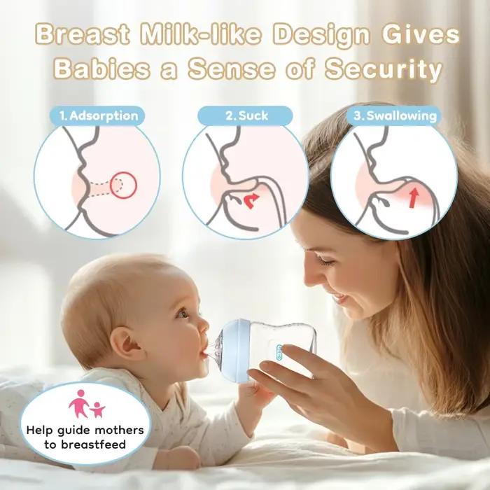 Bouteille PP pour bébé 150/240/330ML, biberon pour nouveau-né avec poignée, biberon pour lait, fourn