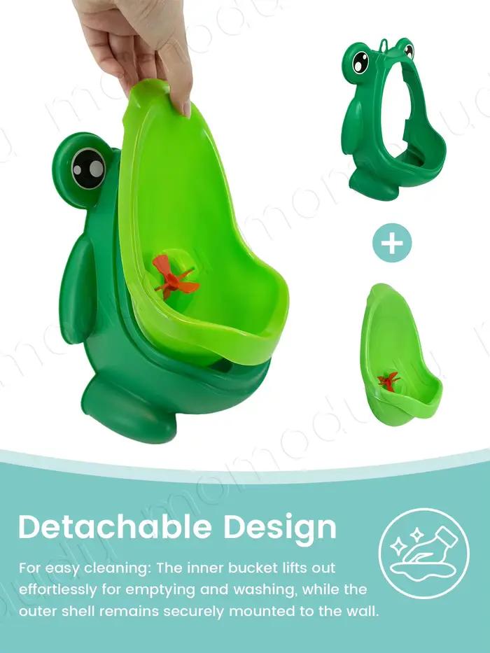 Urinoir d'entraînement de pot de grenouille mignon pour garçon avec cible de visée amusante, entraîn