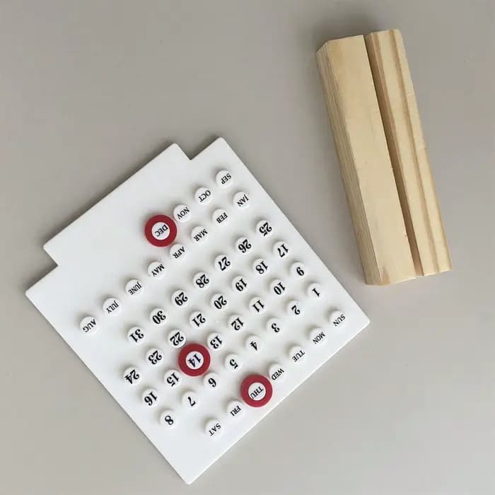 Calendrier Mini calendrier de bureau bricolage, décoration de bureau, calendrier de décoration de va