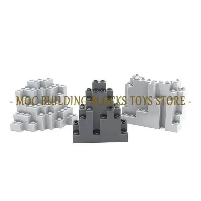 MOC brique roche triangulaire rocaille pierre mur dalle Barbacan Rampart montagne bloc de constructi