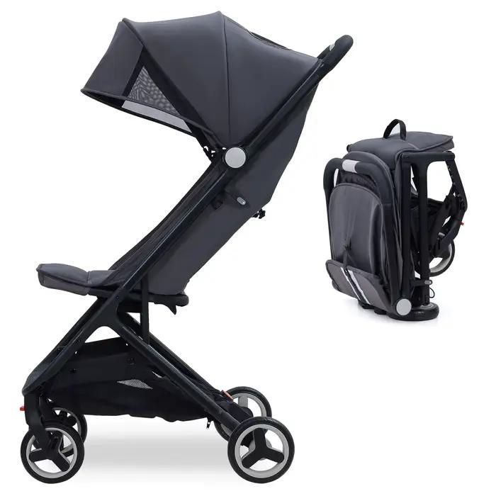 Poussette légère pour bébé, poussette parapluie compacte avec auvent/repose-pieds/dossier réglable, 