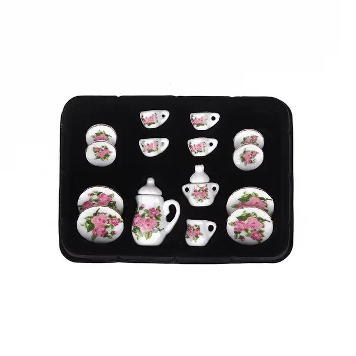 Ensemble de tasses à thé miniatures en porcelaine et céramique, maison de courses, cuisine britanniq