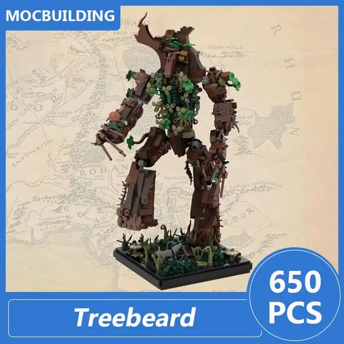 Ensemble complet Treebeard ou UCS Lothlorien, blocs de construction MOC, briques à assembler soi-mêm