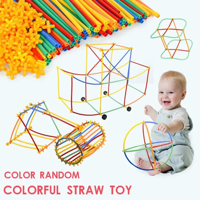 Yiqu paille douce magique bâton intelligent bloc de Construction Puzzle de Construction bricolage ma
