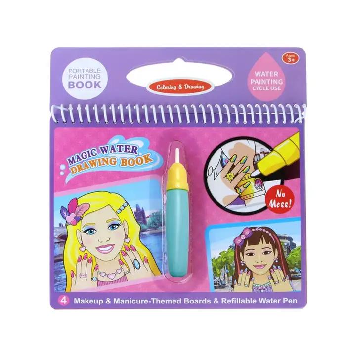 8 Types de dessin à l'eau magique, livre de gribouillage et stylo magique, peinture à colorier, plan
