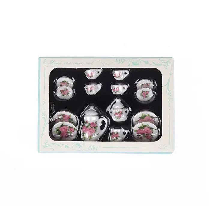 Ensemble de tasses à thé miniatures en porcelaine et céramique, maison de courses, cuisine britanniq