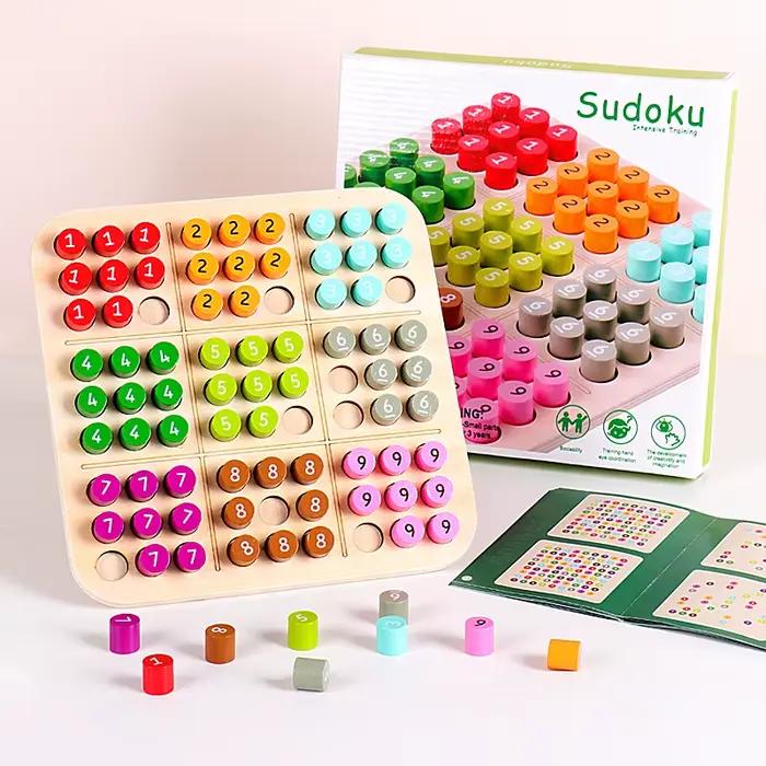 Jeux d'échecs pour enfants, jouets d'échecs, couleur cognitive, jeux de société numérique, puzzle éd