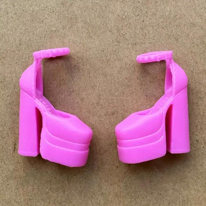 Chaussures de poupée Barbie 1/6, talons hauts vintage, bottes longues tendance