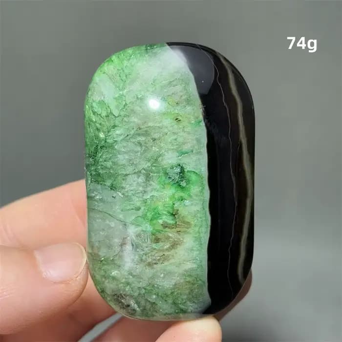 Agate Verte Naturelle : Pierre Précieuse Minérale pour la Collection Énergétique, Reiki, Sorcellerie