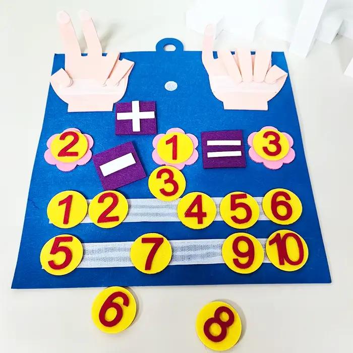 Enfants éducation précoce illumination mathématiques cognitives planche occupée planche de feutre jo