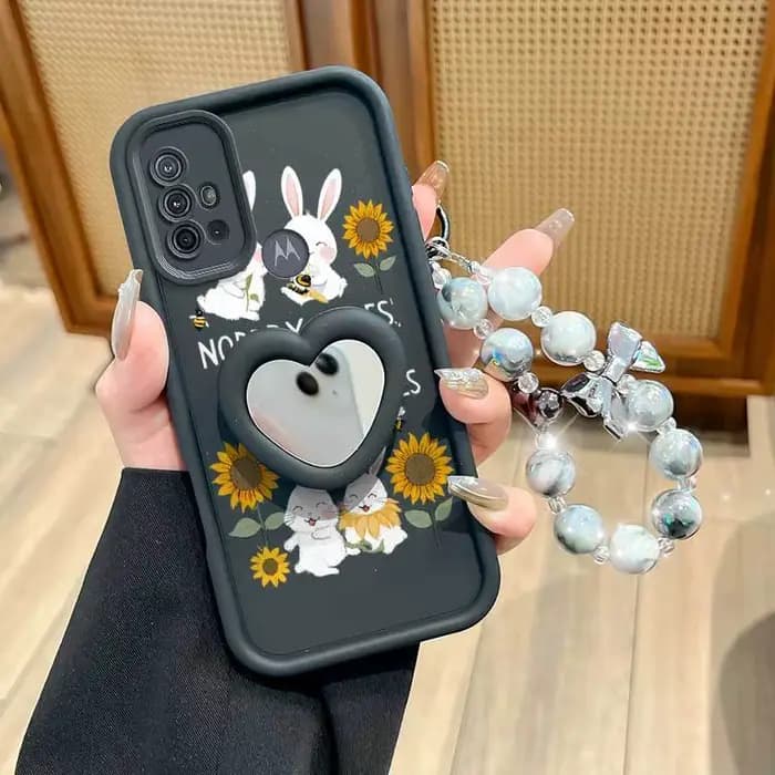 3 pièces (coque de téléphone Happy Rabbit + cordon + support) pour vous protéger, adaptées aux coque