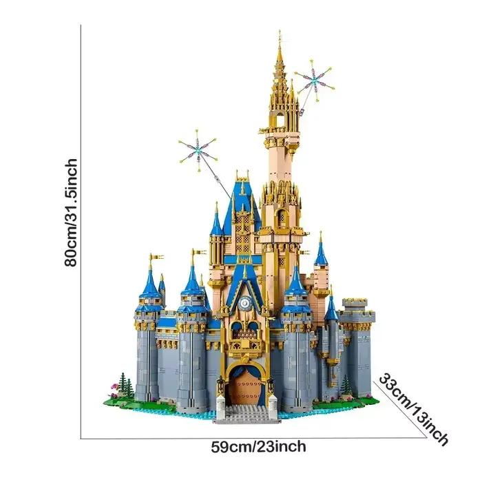 4837 pièces Blocs de construction Disney Castle and Grounds, haute difficulté, briques d'assemblage 
