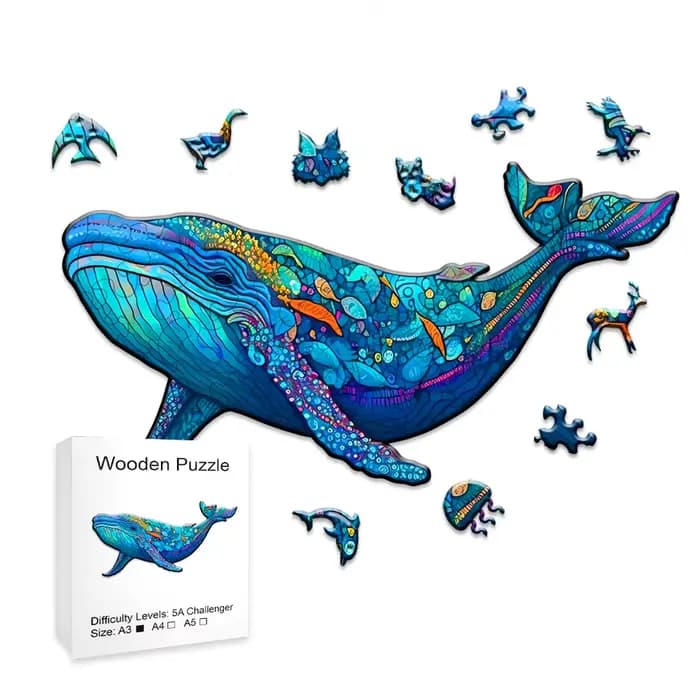 Nouveaux puzzles en bois de baleine, puzzles en bois de forme unique, puzzle de haute qualité, amour
