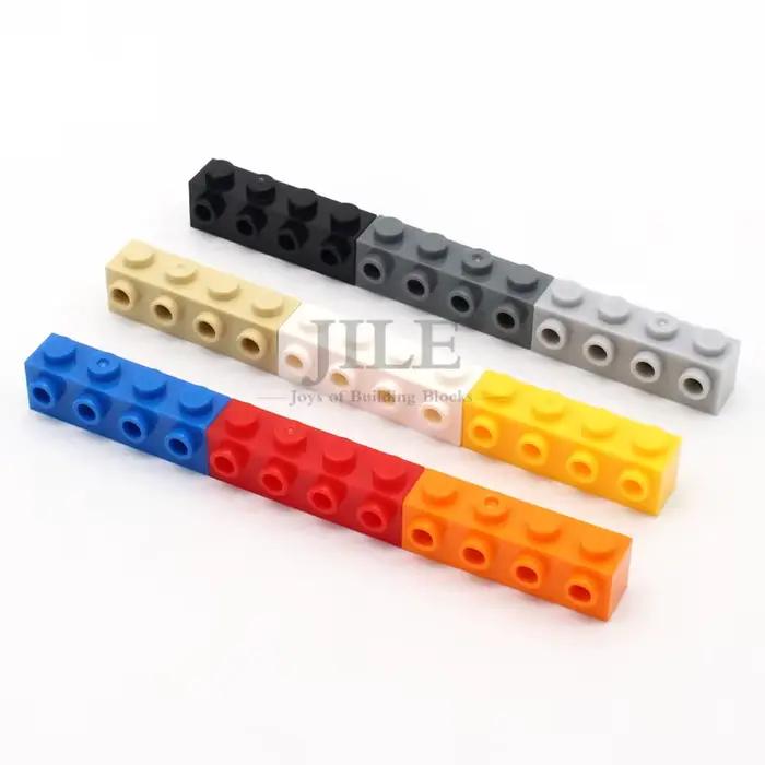 20 pièces MOC Compatible 30414 brique modifiée 1x4 avec goujons sur les blocs de Construction latéra