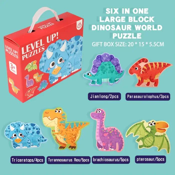 Coffret cadeau portable six en un, puzzle pour enfants de 3 à 6 ans, jouets, cadeau d'anniversaire p