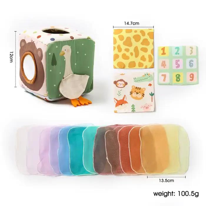 Animaux de ferme doux sans BPA pour bébé, simulation de maison de ferme, jouet Montessori, mouvement