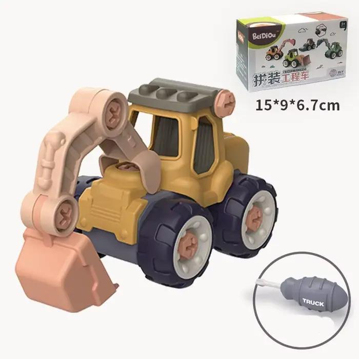 Enfants Kid Démontage DIY Écrou Assemblage D'ingénierie Véhicule Excavatrice Tournevis Gratuit