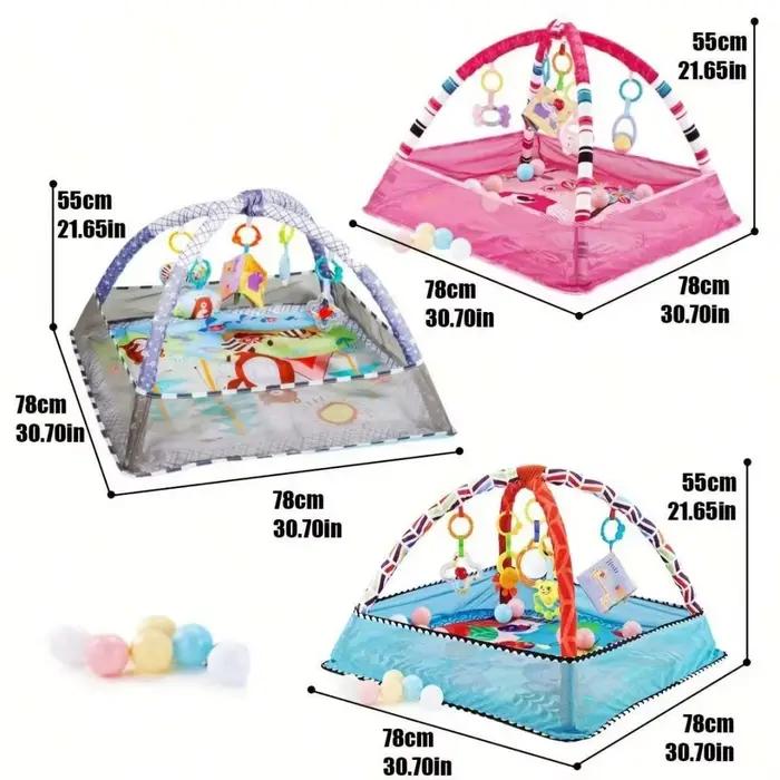 Parc d'activités pour bébé avec jouets suspendus, tapis d'éveil pour le développement et l'exercice 