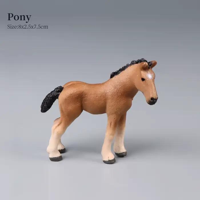 Modèle d'animal de ferme éducatif, simulation de cheval de la forêt sauvage, figurines d'action pour