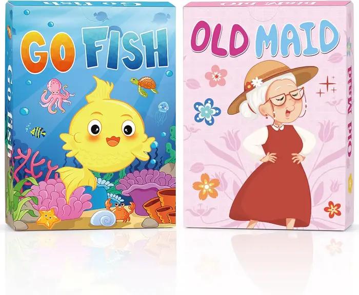 [Go Fish, Old Maid Card Games] Jeu de cartes pour enfants de 4 à 8 ans, tout-petits de 2 à 4 ans, fa
